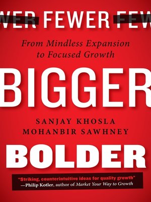 cover image of Fewer, Bigger, Bolder